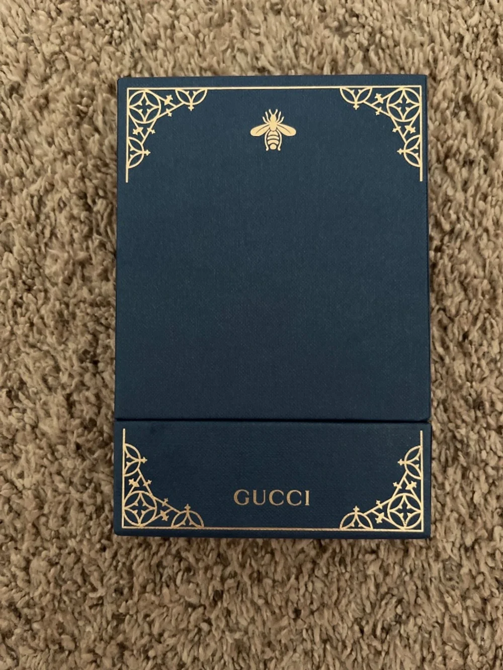 Gucci Perpetual Calendar Desk Set | Blue & Gold Date Calendar | Home Office Deco